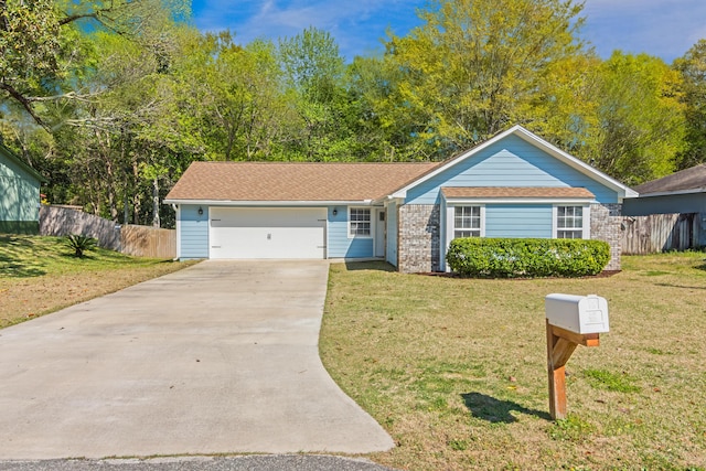 511 Oak Ave, Niceville, FL 32578 - view of front of home with concrete driveway, an attached garage, and a shingled roof