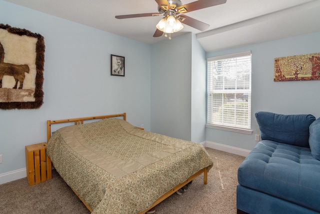 511 Oak Ave, Niceville, FL 32578 - carpeted bedroom featuring baseboards and a ceiling fan