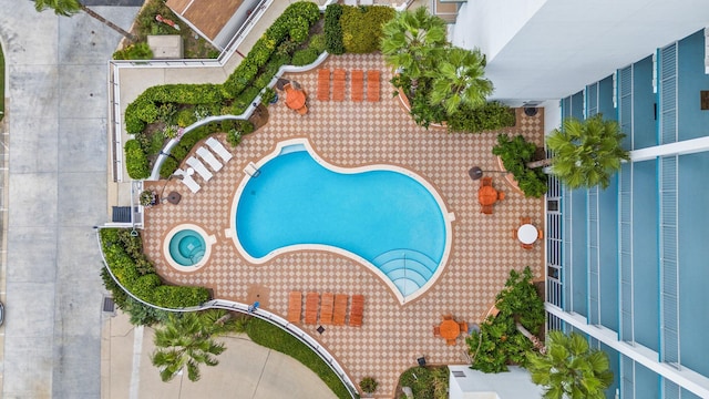 birds eye view of property