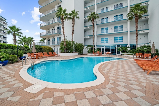 pool featuring a patio