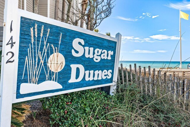 142 Beachside Dr Unit 10, Santa Rosa Beach, FL 32459 - community / neighborhood sign featuring a water view