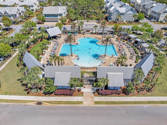 bird's eye view featuring a residential view