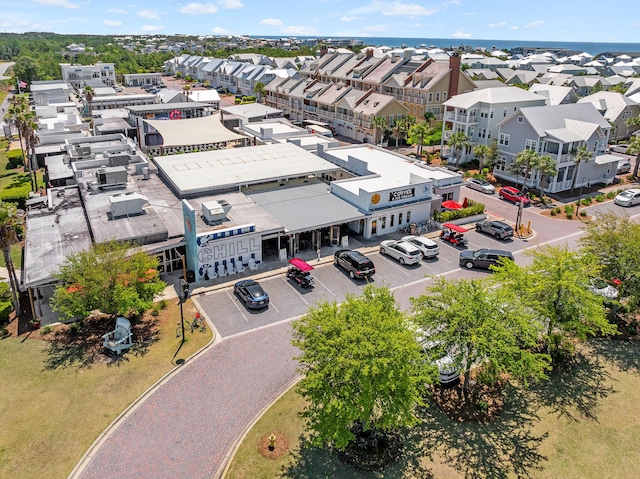 aerial view with a residential view