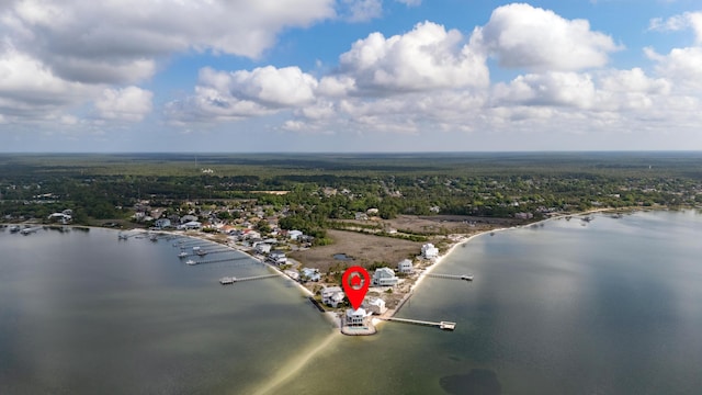 aerial view of a large body of water