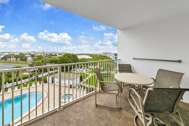 502 Gulf Shore Dr Unit 413, Destin, FL 32541 - balcony featuring view of pool area