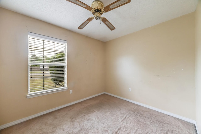 15 Flora Cv, Crestview, FL 32539 - unfurnished room featuring carpet floors, a ceiling fan, baseboards, and a textured ceiling