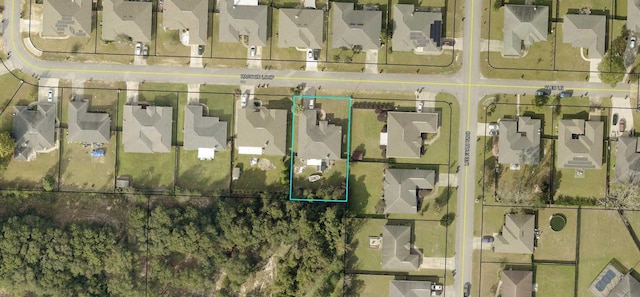 aerial overview of property's location featuring property parcel outlined
