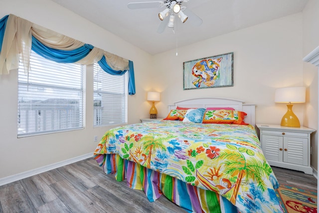 775 Gulf Shore Dr Unit 9222, Destin, FL 32541 - bedroom featuring wood finished floors, baseboards, and ceiling fan
