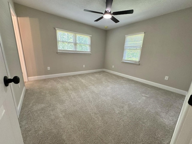 86 Poston Rd, Defuniak Springs, FL 32433 - carpeted empty room featuring healthy amount of natural light, a ceiling fan, baseboards, and a textured ceiling