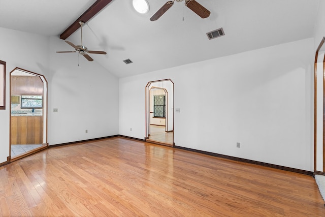 102 Bermuda Way, Niceville, FL 32578 - spare room with a ceiling fan, light wood finished floors, and baseboards