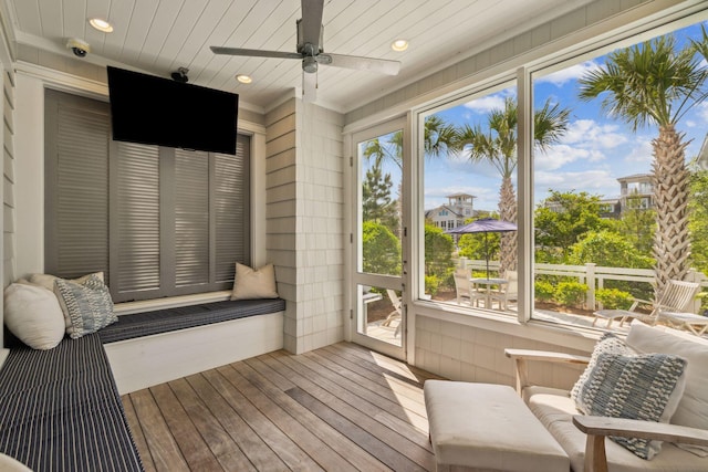 17 Compass Point Way, Watersound, FL 32461 - sunroom / solarium featuring ceiling fan