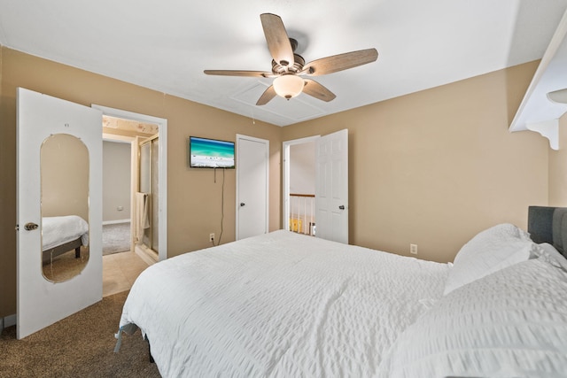439 Big Cedar Rd, Ponce De Leon, FL 32455 - bedroom with carpet and a ceiling fan