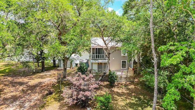 439 Big Cedar Rd, Ponce De Leon, FL 32455 - rear view of property featuring a deck and a balcony