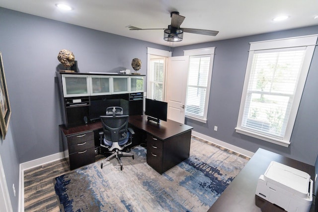 105 Somersault Ln, Inlet Beach, FL 32461 - office space featuring ceiling fan and recessed lighting
