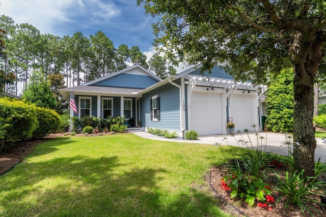 105 Somersault Ln, Inlet Beach, FL 32461 - single story home with an attached garage, driveway, a porch, and a front yard
