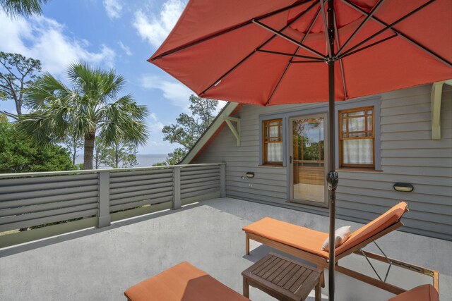 25 17th St, Apalachiacola, FL 32320 - view of patio / terrace featuring a balcony