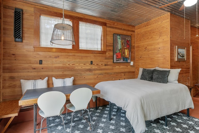25 17th St, Apalachiacola, FL 32320 - bedroom with wooden walls