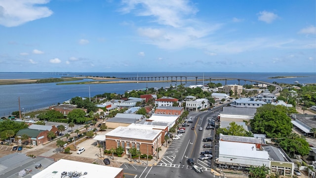 25 17th St, Apalachiacola, FL 32320 - aerial view of a notable bridge and a large body of water