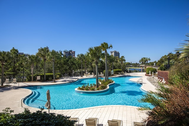 community pool featuring a patio