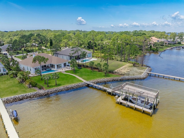 1341 Driftwood Point Rd, Santa Rosa Beach, FL 32459 - aerial view of property and surrounding area with a large body of water