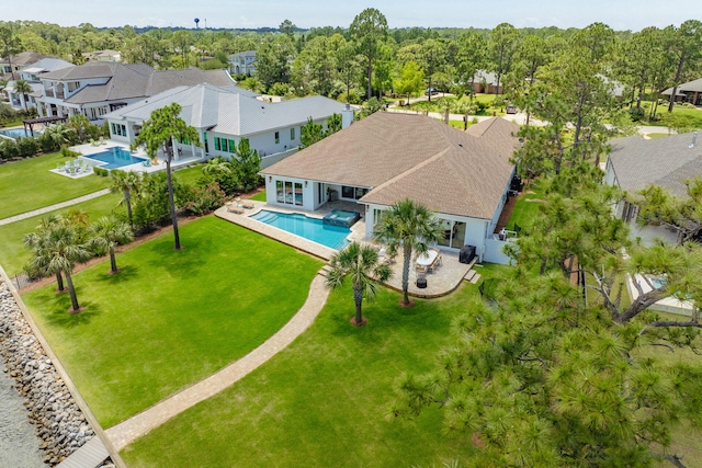 1341 Driftwood Point Rd, Santa Rosa Beach, FL 32459 - aerial view of residential area featuring a pool