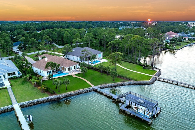 1341 Driftwood Point Rd, Santa Rosa Beach, FL 32459 - aerial view of property and surrounding area featuring a large body of water