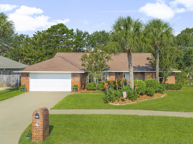 149 Kel Wen Cir, Destin, FL 32541 - view of front of home with concrete driveway, an attached garage, brick siding, and roof with shingles