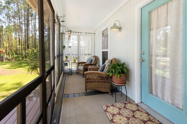 view of sunroom / solarium