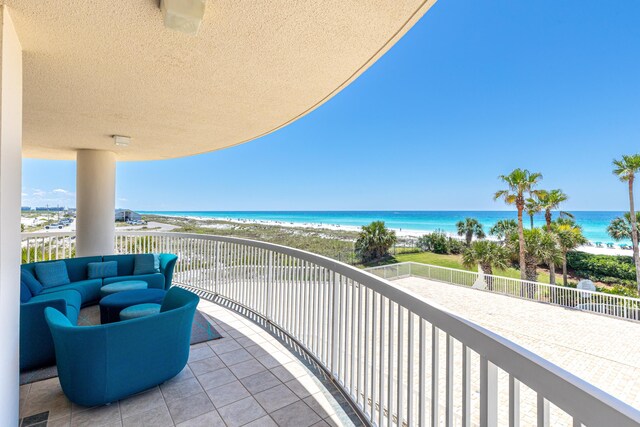 15400 Emerald Coast Pkwy Unit 301, Destin, FL 32541 - balcony with view of water and beach