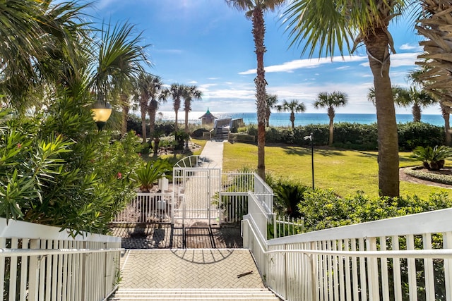 15400 Emerald Coast Pkwy Unit 301, Destin, FL 32541 - view of home's community with a water view and a gate