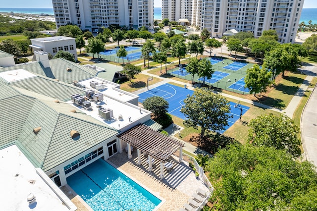 15400 Emerald Coast Pkwy Unit 301, Destin, FL 32541 - aerial view of a large body of water and a pool