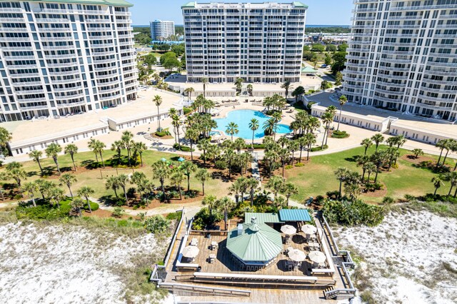 15400 Emerald Coast Pkwy Unit 301, Destin, FL 32541 - bird's eye view of a pool area