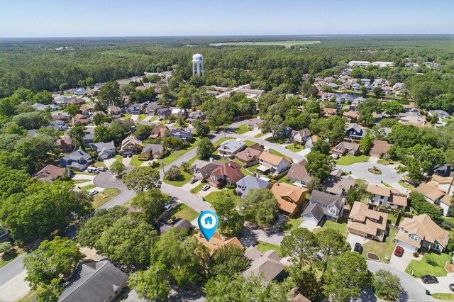 1405 Ariel Ln, Fort Walton Beach, FL 32547 - aerial perspective of suburban area featuring a forest