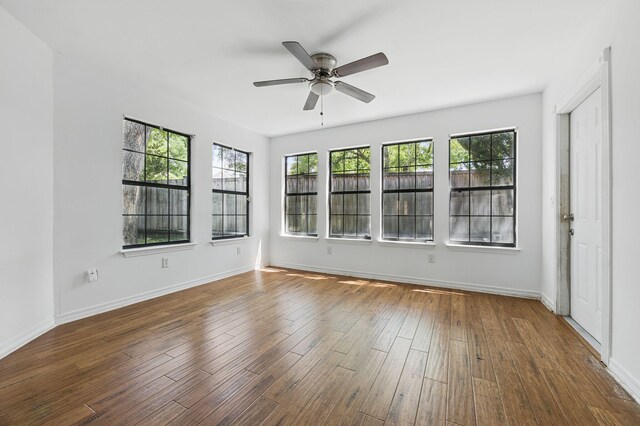 1405 Ariel Ln, Fort Walton Beach, FL 32547 - unfurnished room featuring ceiling fan, hardwood / wood-style flooring, and baseboards
