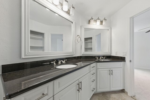 1405 Ariel Ln, Fort Walton Beach, FL 32547 - bathroom with double vanity and tile patterned floors