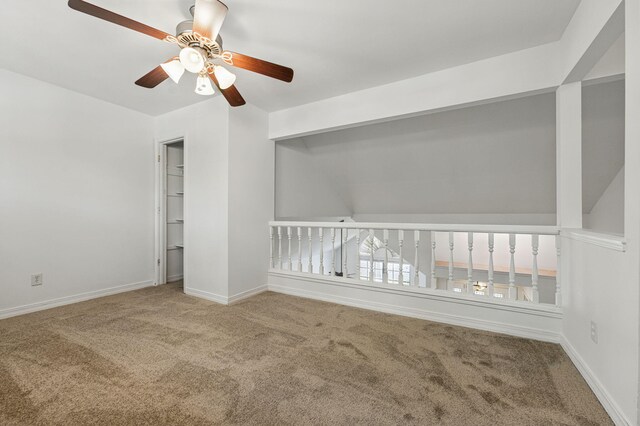 1405 Ariel Ln, Fort Walton Beach, FL 32547 - empty room with a ceiling fan, carpet floors, and baseboards
