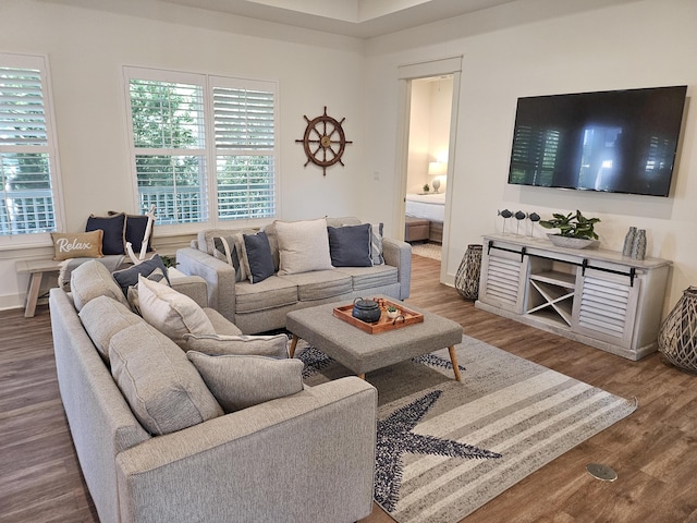 10 Gulfview Way, Santa Rosa Beach, FL 32459 - living room featuring wood finished floors and baseboards