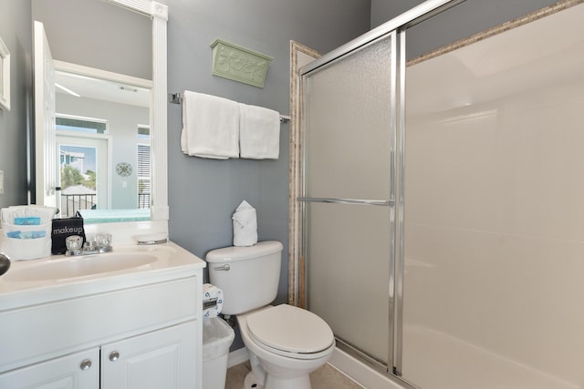 77 Mark St, Destin, FL 32541 - full bath featuring a stall shower, toilet, and vanity