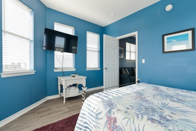 77 Mark St, Destin, FL 32541 - bedroom with multiple windows, wood finished floors, and baseboards
