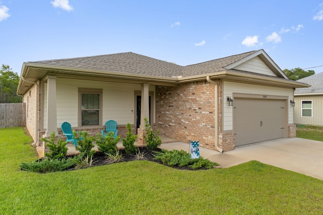 5414 Harmony Ln, Gulf Breeze, FL 32563 - ranch-style home with brick siding, driveway, an attached garage, and a shingled roof