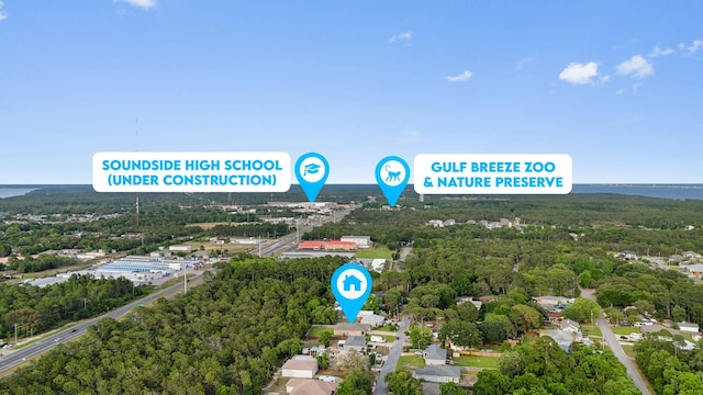 5414 Harmony Ln, Gulf Breeze, FL 32563 - bird's eye view of a heavily wooded area
