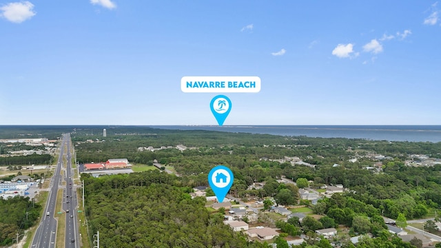 5414 Harmony Ln, Gulf Breeze, FL 32563 - drone / aerial view of a main thoroughfare and a large body of water