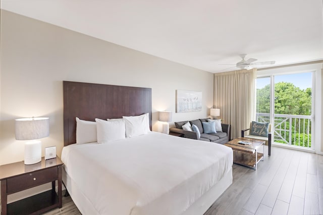 9800 Grand Sandestin Blvd Unit 5410/5412, Miramar Beach, FL 32550 - bedroom featuring wood finished floors and ceiling fan