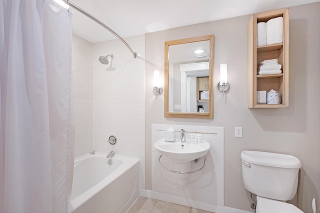 9800 Grand Sandestin Blvd Unit 5410/5412, Miramar Beach, FL 32550 - full bathroom featuring shower / tub combo, toilet, tile patterned flooring, and a sink