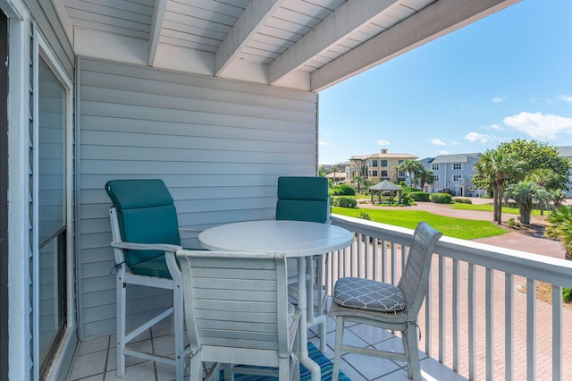 balcony featuring a residential view
