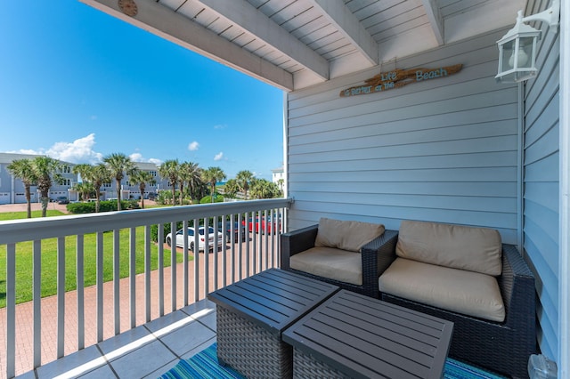 balcony featuring a residential view