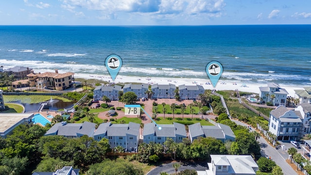 bird's eye view of extended coastline