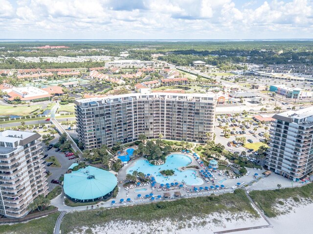 bird's eye view of a pool