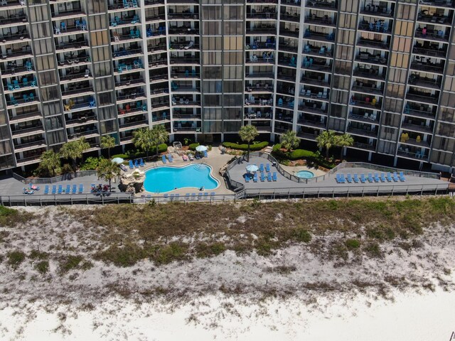 view of apartment building / complex featuring a community pool