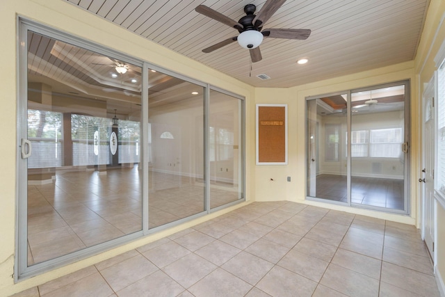 1049 Napa Way, Niceville, FL 32578 - unfurnished sunroom featuring a ceiling fan and healthy amount of natural light
